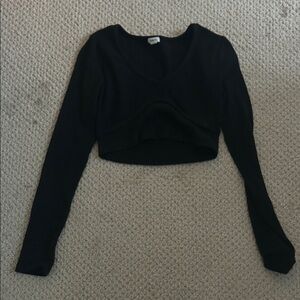 Garage Black Cropped Long Sleeve
